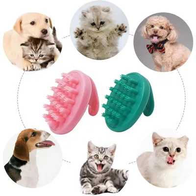 ZooVenture Souple Brosse de Massage Pour Animaux de Compagnie