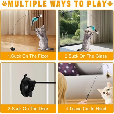 ZooVenture 8 Pièces Jouets pour Chats Interactifs d'intérieur