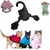 ZooVenture Pendentifs pets plastique noir 20pcs chien chat