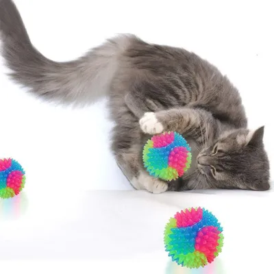 Balle de Chien LED Lumineuse Rebondissante Interactive avec Clignotant