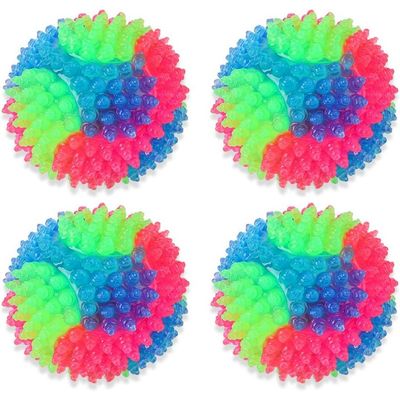 Balle de Chien LED Lumineuse Rebondissante Interactive avec Clignotant