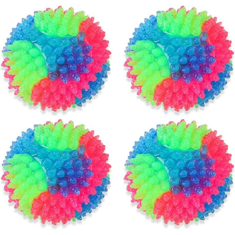 Balle de Chien LED Lumineuse Rebondissante Interactive avec Clignotant