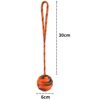 ZooVenture Jouets de tir à la corde pour chiens Boule orange