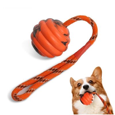ZooVenture Jouets de tir à la corde pour chiens Boule orange