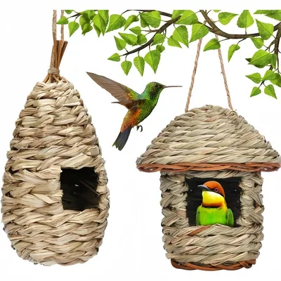 ZooVenture MainFait Nid Oiseau Pour Colibris Perruche ZooVenture MainFait Nid Oiseau Pour Colibris Perruche