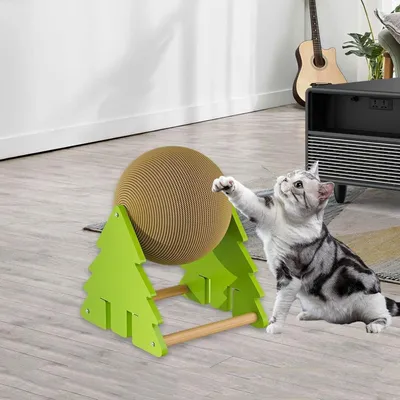 ZooVenture Jouet Griffoir Boule pour Chat 16*16*20CM