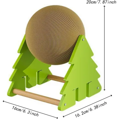 ZooVenture Jouet Griffoir Boule pour Chat 16*16*20CM
