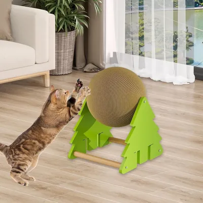 ZooVenture Jouet Griffoir Boule pour Chat 16*16*20CM