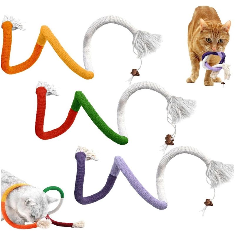 ZooVenture Jouet dentaire avec corde  chien et chat 3 pièces60cm