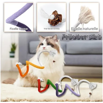 ZooVenture Jouet dentaire avec corde  chien et chat 3 pièces60cm