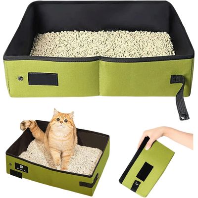 ZooVenture Bac à litière pliable pour chat