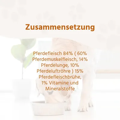 Wildfang Nassfutter Pferd pur - BARF Qualität Wildfang Nassfutter Pferd pur - BARF Qualität