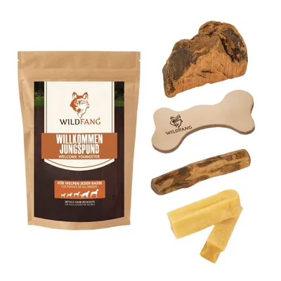 Wildfang Pack Chiot «Jungspund» — 4 articles à mâcher naturels Wildfang Pack Chiot «Jungspund» — 4 articles à mâcher naturels