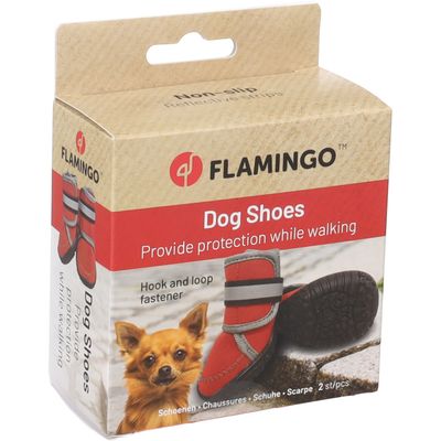 Flamingo Hundeschuhe Kajan rot - 2 Stück