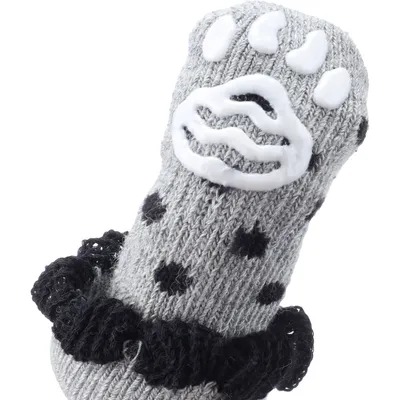 Chaussettes Asia taille M 4 pièces Grise pour chien