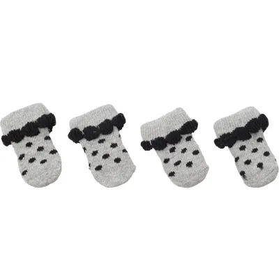 Chaussettes Asia taille M 4 pièces Grise pour chien