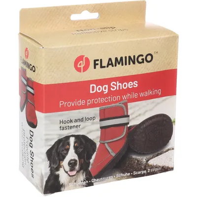 Flamingo Hundeschuhe Kajan rot - 2 Stück
