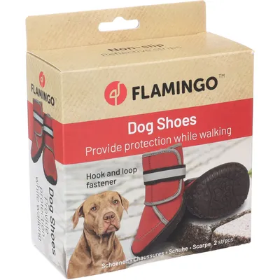 Flamingo Hundeschuhe Kajan rot - 2 Stück Flamingo Hundeschuhe Kajan rot - 2 Stück