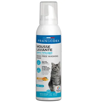 Mousse Lavante sans rinçage 150 ml pour Chats