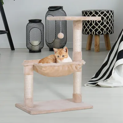 Arbre à chat 3 griffoirs grattoirs sisal naturel plateforme