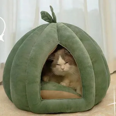 PetTribes Panier pour chat chauffant et capitonné, style cabane PetTribes Panier pour chat chauffant et capitonné, style cabane