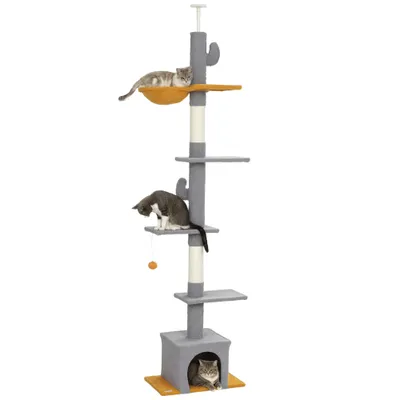 Arbre à chat, hauteur 275 cm, 6 niveaux pour chat d'intérieur
