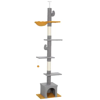 Arbre à chat, hauteur 275 cm, 6 niveaux pour chat d'intérieur