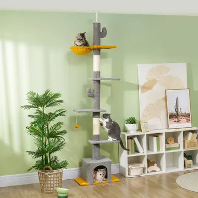 Arbre à chat, hauteur 275 cm, 6 niveaux pour chat d'intérieur