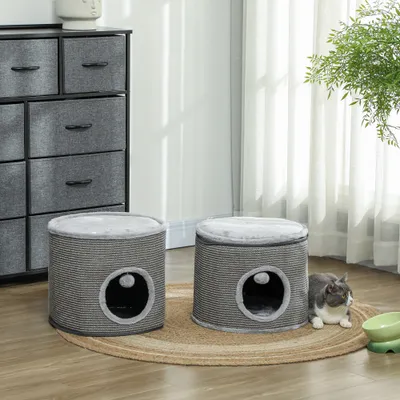 Tour pour chat modulable tonneau griffoir chat avec fermeture éclair