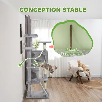 Arbre à chat, tour de jeux pour chats avec griffoir Arbre à chat, tour de jeux pour chats avec griffoir