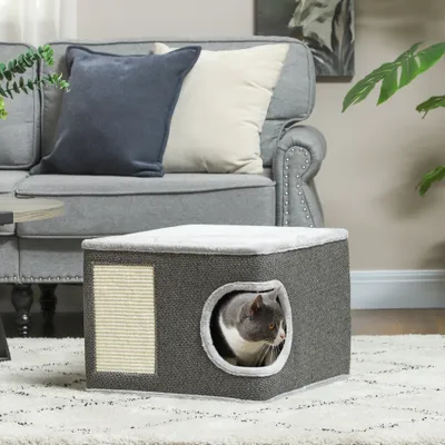 Tonneau griffoir chat arbre à chat avec plate-forme supérieur