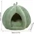 PetTribes Panier pour chat chauffant et capitonné, style cabane