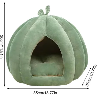 PetTribes Panier pour chat chauffant et capitonné, style cabane