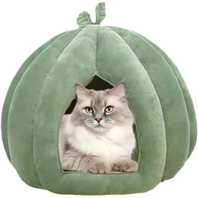 PetTribes Panier pour chat chauffant et capitonné, style cabane PetTribes Panier pour chat chauffant et capitonné, style cabane