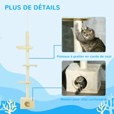 Griffoir pour chat à hauteur réglable