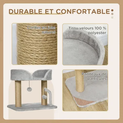 Arbre à chat avec griffoir et jouets