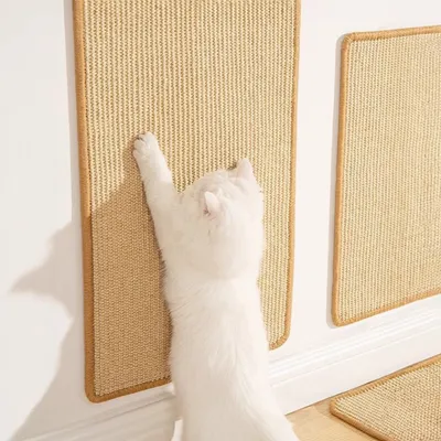 PetTribes Alfombrilla rascadora de sisal para esquina, 60x30cm