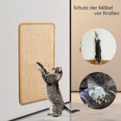 PetTribes Tapis Griffoir d'Angle en Sisal 60x30cm