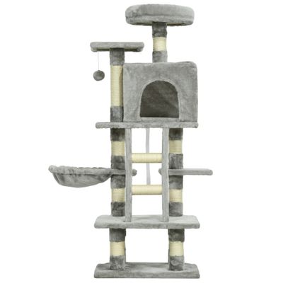 Arbre à chat multifonctionnel avec griffoir
