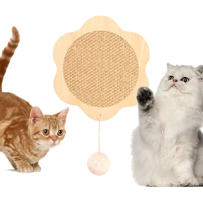 Tapis à griffer à ventouses en forme de fleur pour chat