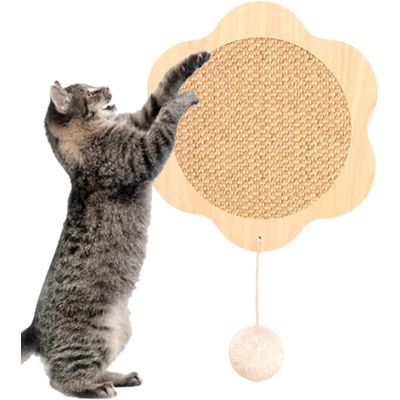 Tapis à griffer à ventouses en forme de fleur pour chat