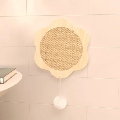 Tapis à griffer à ventouses en forme de fleur pour chat