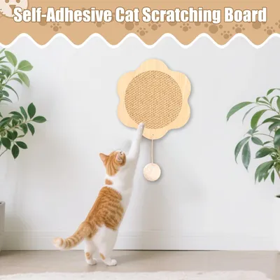 Tapis à griffer à ventouses en forme de fleur pour chat