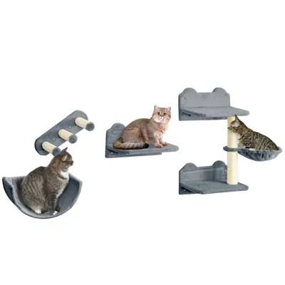 Passerelle murale pour chat en quatre parties Passerelle murale pour chat en quatre parties