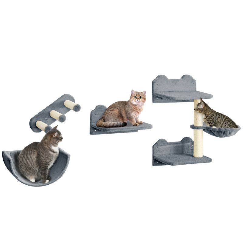 Passerelle murale pour chat en quatre parties