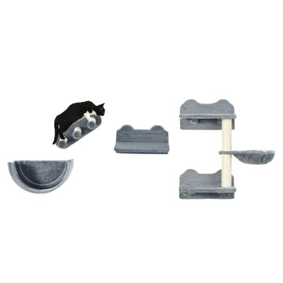 Passerelle murale pour chat en quatre parties