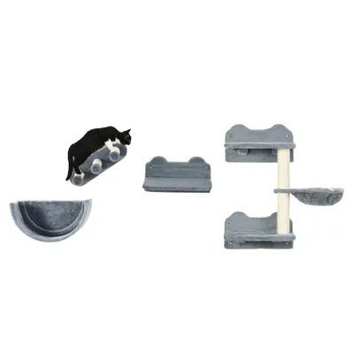 Passerelle murale pour chat en quatre parties