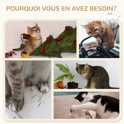 Arbre à chat mural gris en quatre parties