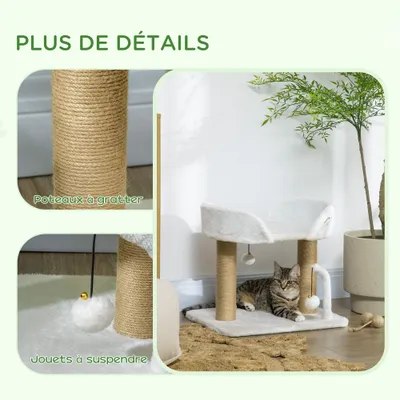 Griffoir pour chat en sisal peluche