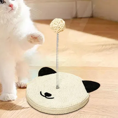 Tapis à gratter en sisal naturel, avec clochette intégrée